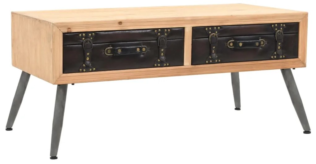 vidaXL Τραπεζάκι Σαλονιού 115 x 55 x 50 εκ. από Μασίφ Ξύλο Ελάτης