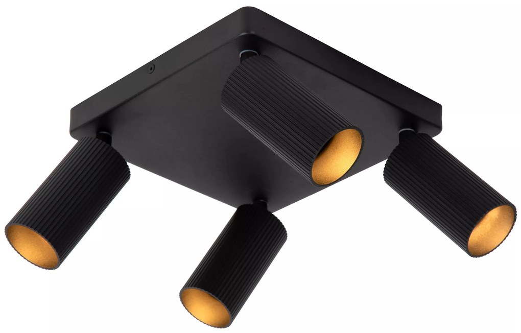 Φωτιστικό Οροφής Lucide 09939-14-30 CLUBS Μαύρο Ματ (Black Mat)