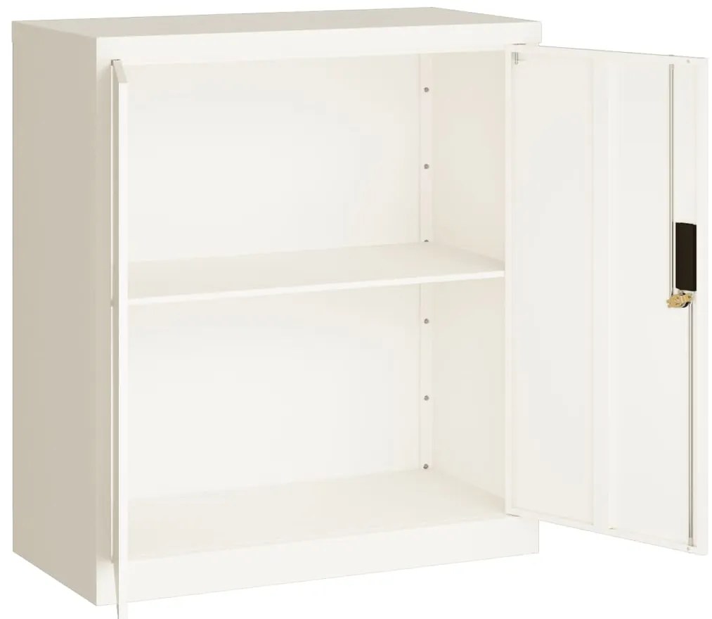 vidaXL Αρχειοθήκη Λευκή 79 x 40 x 90 εκ. από Ατσάλι