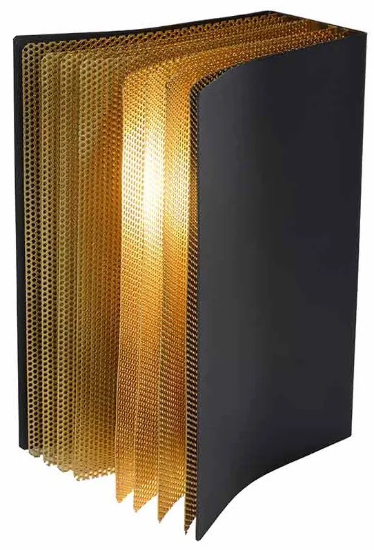 Φωτιστικό Επιτραπέζιο Lucide 78596-01-30 EXTRAVAGANZA LIVRET Μαύρο Ματ (Black Mat)|Χρυσό Χρώμα (Gold Coloured)