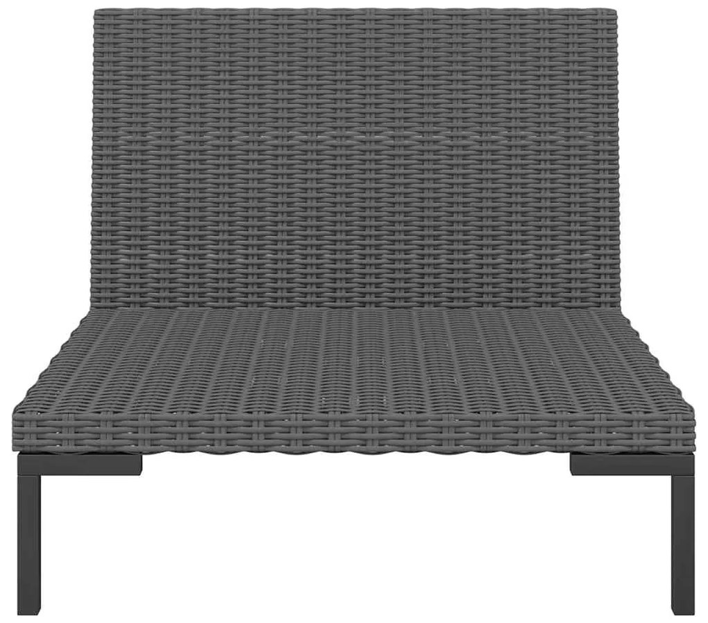 vidaXL Καναπέδες Κήπου 2 τεμ. από Ημικυκλικό Συνθ. Ρατάν με Μαξιλάρια