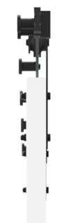 vidaXL Set Συρόμενης Πόρτας με Σετ Υλικών Λευκή 93x202 εκ. Στερεό Ξύλο Πεύκου