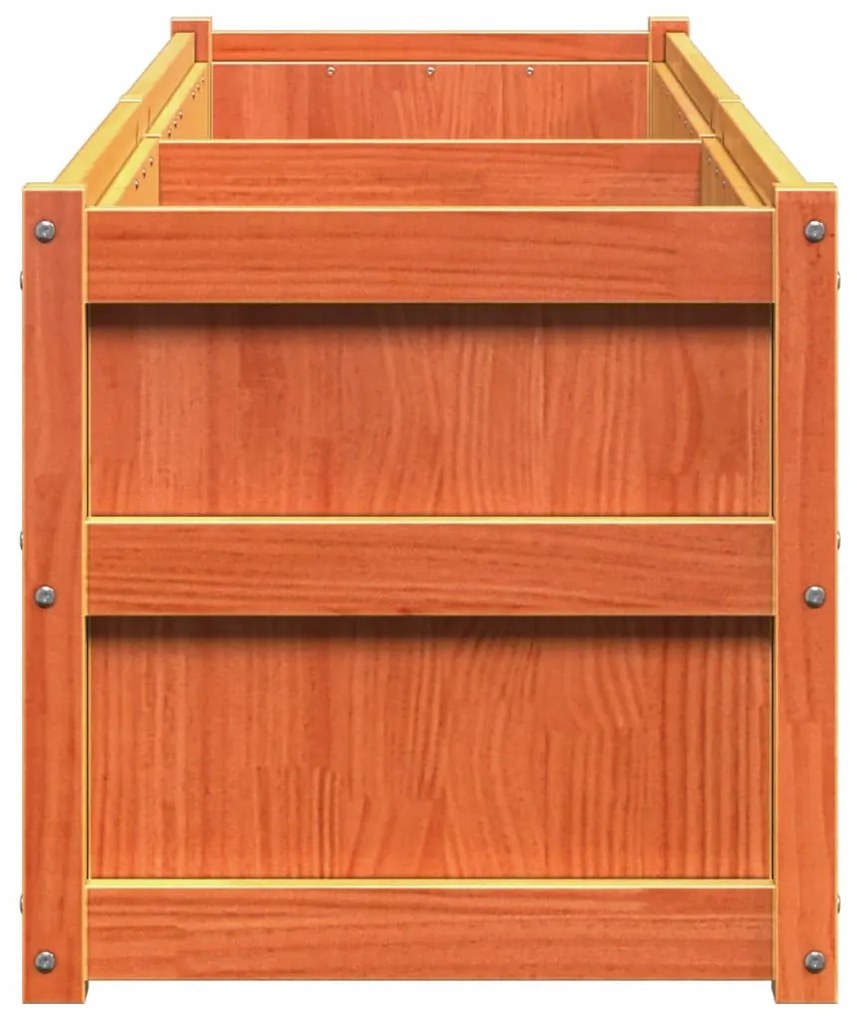 vidaXL Ζαρντινιέρα Καφέ Κεριού 180 x 50 x 50 εκ. από Μασίφ Ξύλο Πεύκου