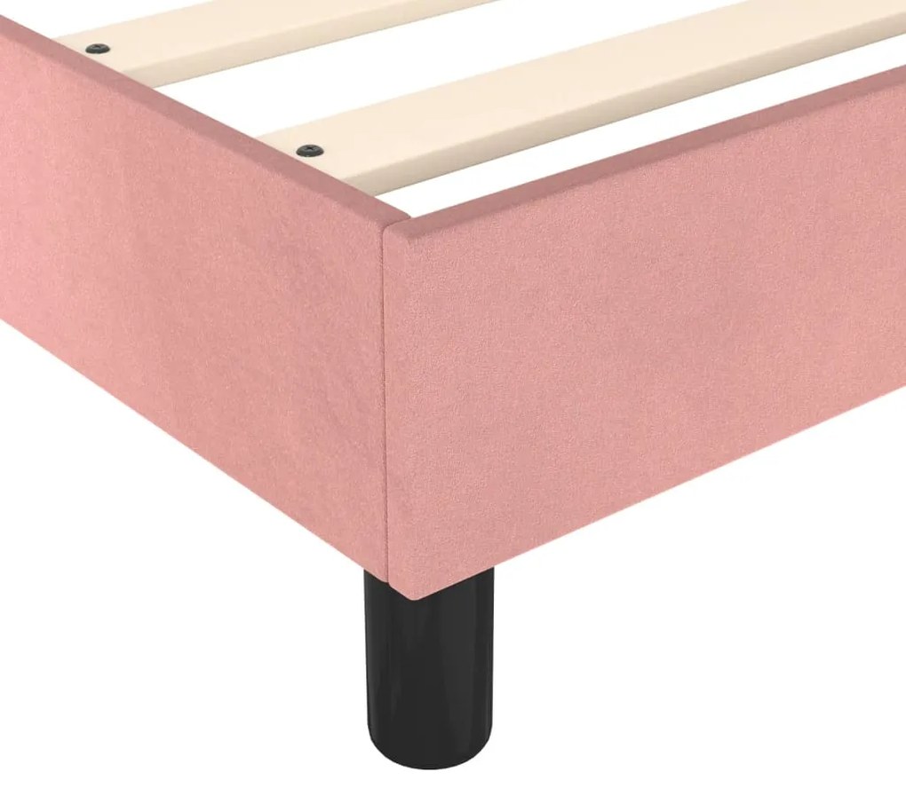 ΠΛΑΙΣΙΟ ΚΡΕΒΑΤΙΟΥ BOXSPRING ΡΟΖ 140X200 ΕΚ. ΒΕΛΟΥΔΙΝΟ 3121125