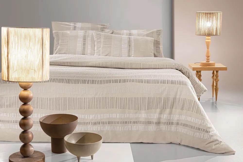 ΣΕΝΤΟΝΙ NUVOLA TAUPE FLANNEL 165X200+35  ΛΑΣΤΙΧΟ  ΣΕΤ 4ΤΜΧ - Guy Laroche