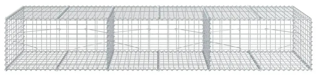 Συρματοκιβώτιο με Κάλυμμα 300x100x50εκ. από Γαλβανισμένο Χάλυβα - Ασήμι