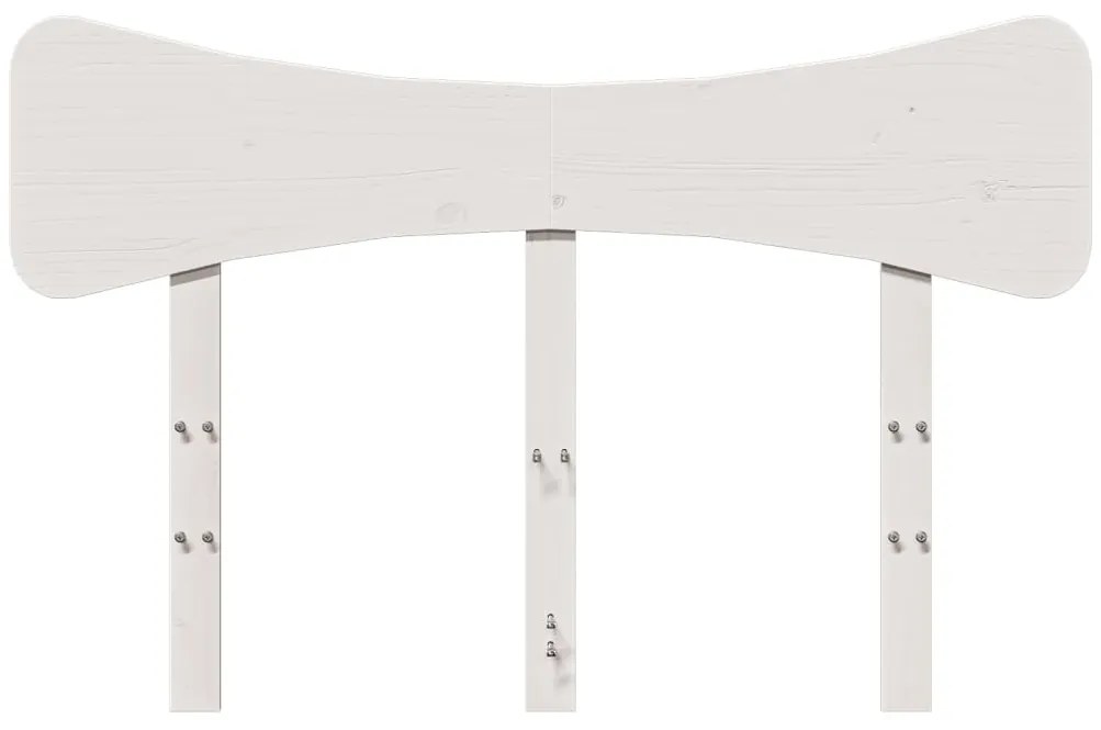 vidaXL Κεφαλάρι Λευκό 120 εκ. από Μασίφ Ξύλο Πεύκου