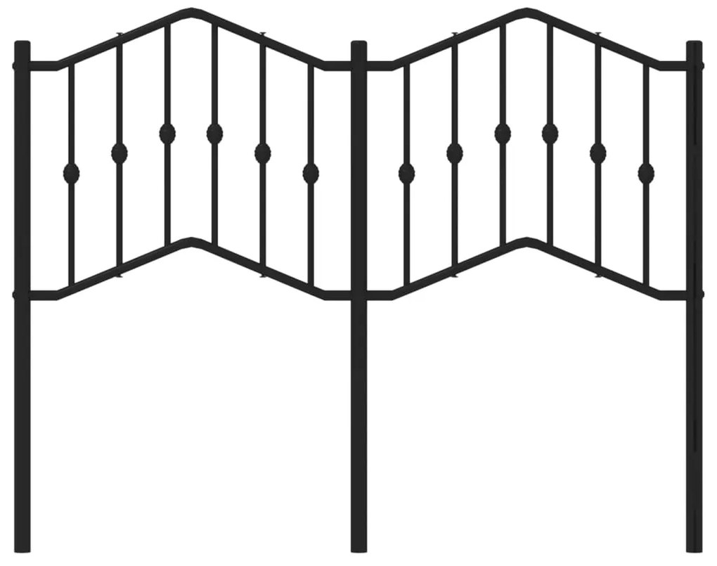 vidaXL Κεφαλάρι Μαύρο 120 εκ. Μεταλλικό