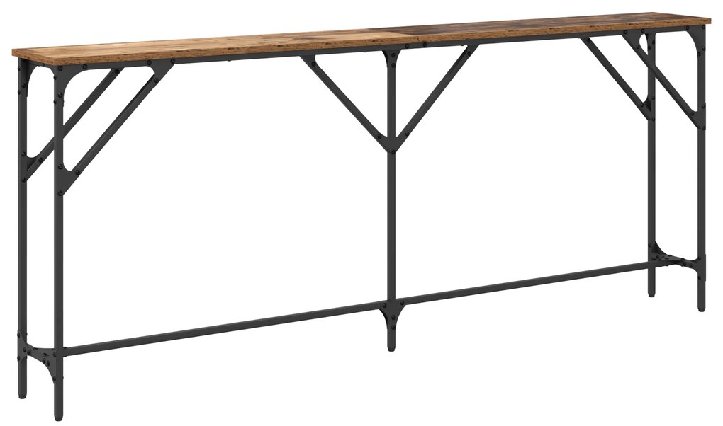 vidaXL Τραπέζι Κονσόλας Παλιό Ξύλο 180x23x75 εκ. Κατασκευασμένο Ξύλο