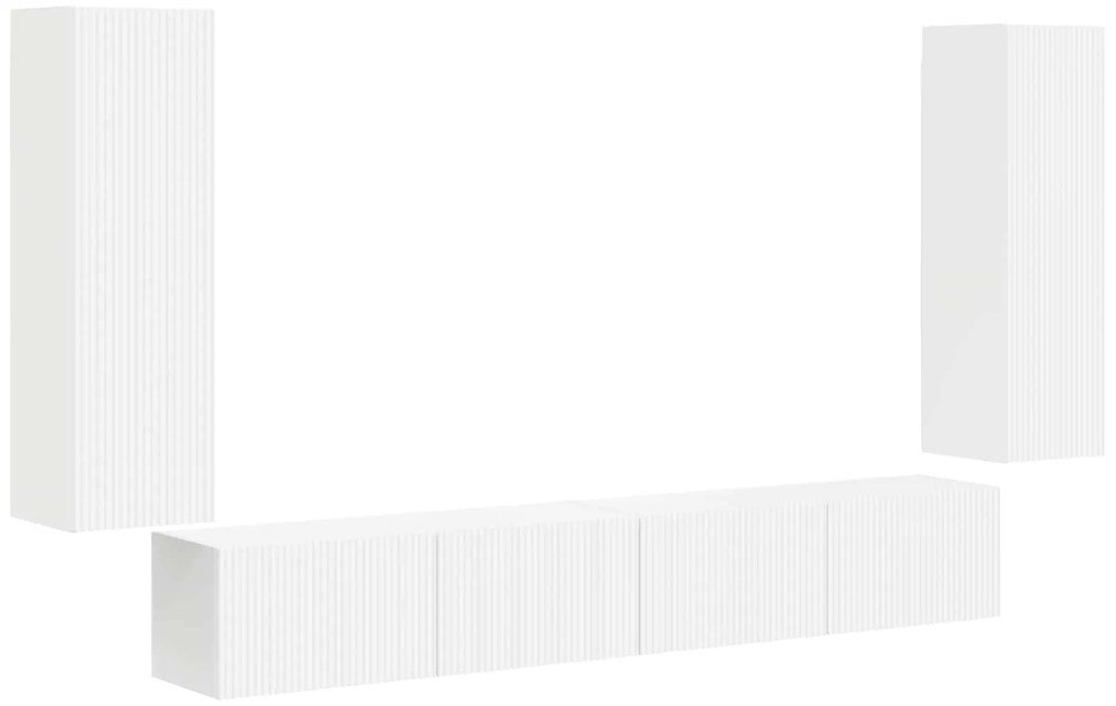 vidaXL Επιτοίχιο 4 pcs Λευκό