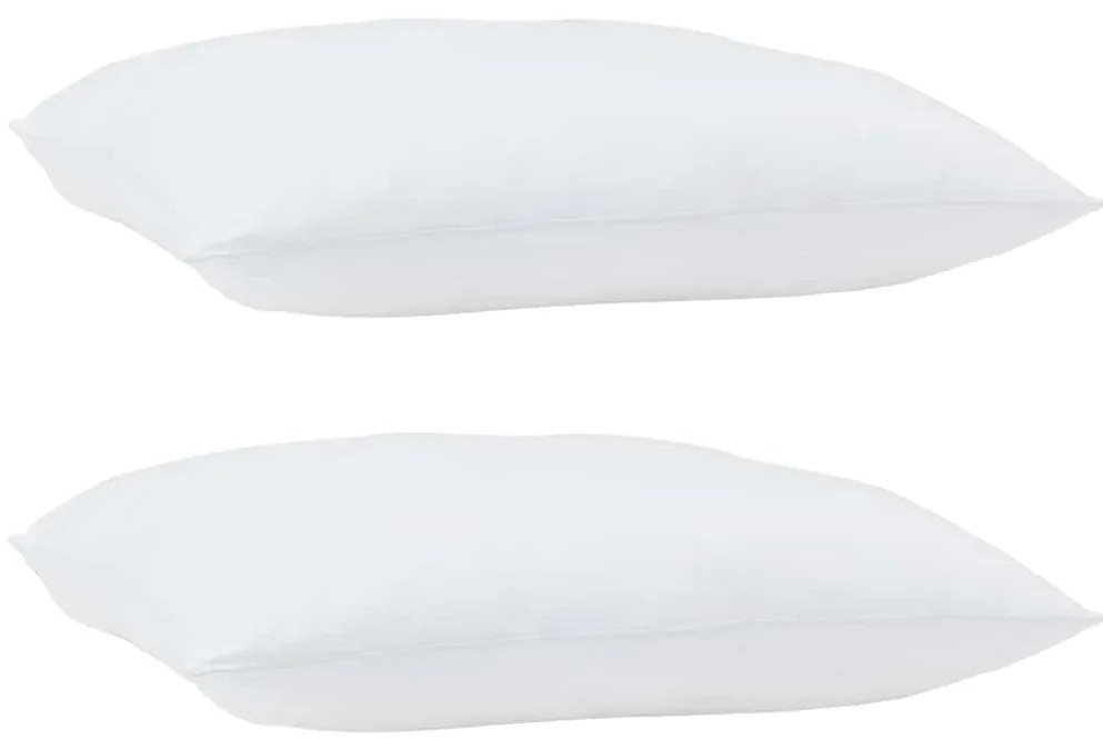 vidaXL Μαξιλάρια 2 pcs Λευκό 105gsm 50% βαμβάκι και 50% πολυεστέρας