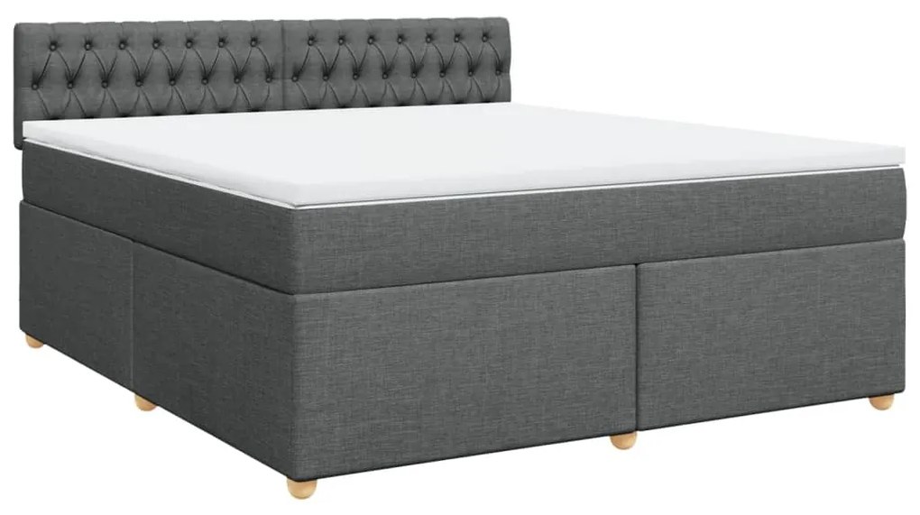 ΚΡΕΒΑΤΙ BOXSPRING ΜΕ ΣΤΡΩΜΑ ΣΚΟΥΡΟ ΓΚΡΙ 180X200 ΕΚ ΥΦΑΣΜΑΤΙΝ 3286767