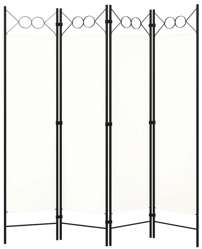 vidaXL Διαχωριστικό Δωματίου με 4 Πάνελ Λευκό 160 x 180 εκ.
