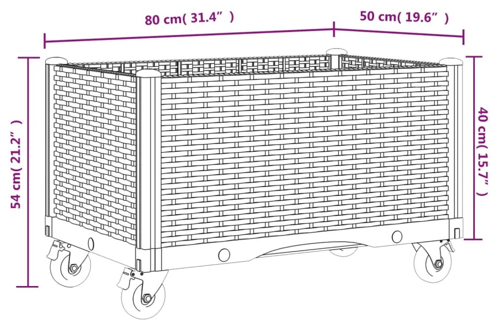 ΖΑΡΝΤΙΝΙΕΡΑ ΚΗΠΟΥ ΜΕ ΡΟΔΑΚΙΑ ΛΕΥΚΟ 80X50X54 ΕΚ. ΠΟΛΥΠΡΟΠΥΛΕΝΙΟ 367991