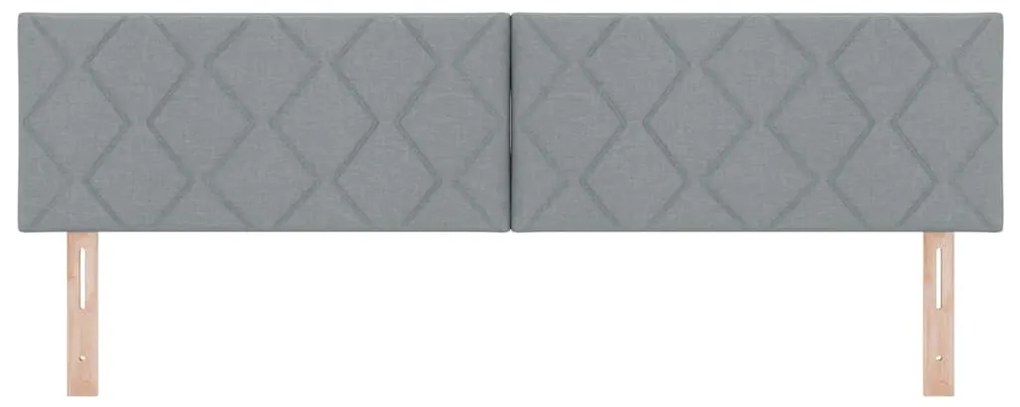 vidaXL Κεφαλάρι με φώτα λωρίδας LED Ανοιχτό γκρι 180 cm ύφασμα