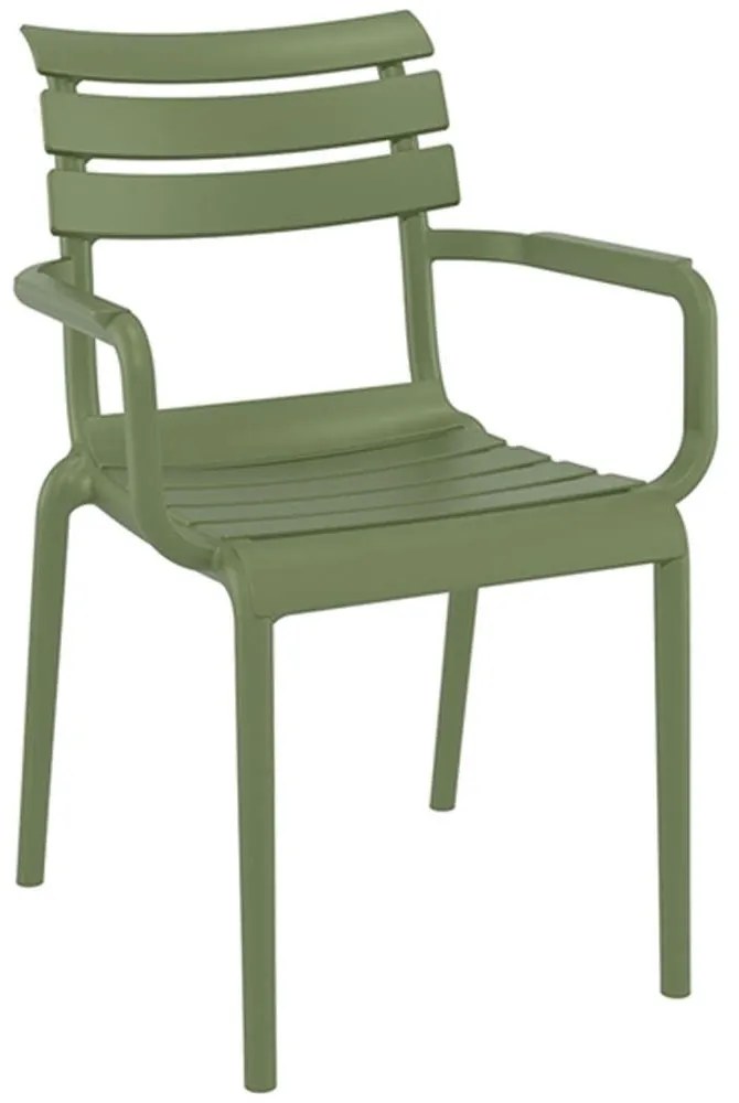 Πολυθρόνα Paris 20.0766 58x59x84cm Πολυπροπυλένιου Olive Green Siesta