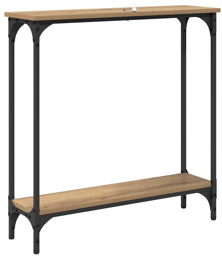 vidaXL Τραπέζι κονσόλας με ράφι Artisan Oak 75 x 22,5 x 75 εκ