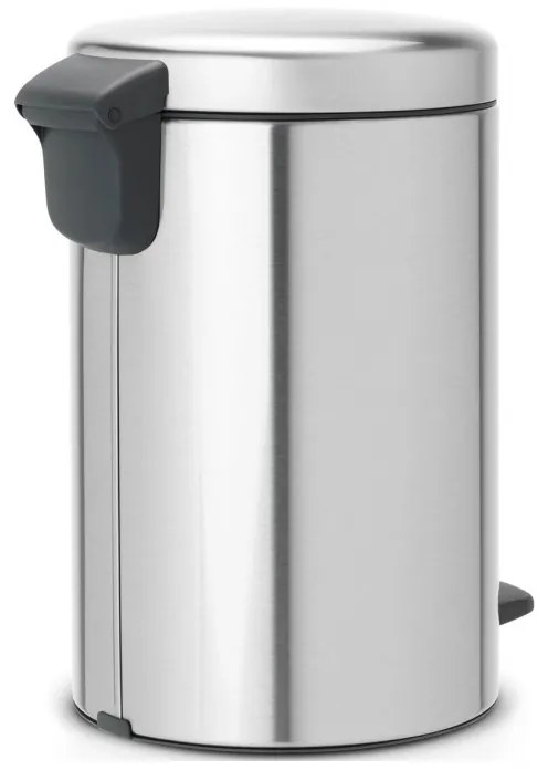 Κάδος με πεντάλ Brabantia NewIcon 649031, 12 l, Ομαλό κλείσιμο, Αντιολισθητική βάση, Ανθεκτικό στα δακτυλικά αποτυπώματα, Inox/Matte