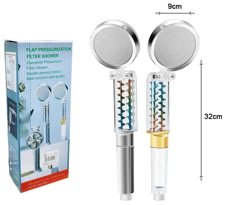 Τηλέφωνο Κεφαλή Ντους Μπάνιου με Φίλτρο - High Pressure Shower Head with Filter