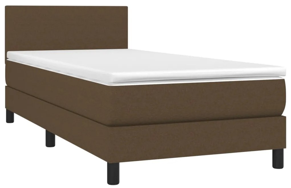 ΚΡΕΒΑΤΙ BOXSPRING ΜΕ ΣΤΡΩΜΑ ΣΚΟΥΡΟ ΚΑΦΕ 80X200 ΕΚ. ΥΦΑΣΜΑΤΙΝΟ 3139852