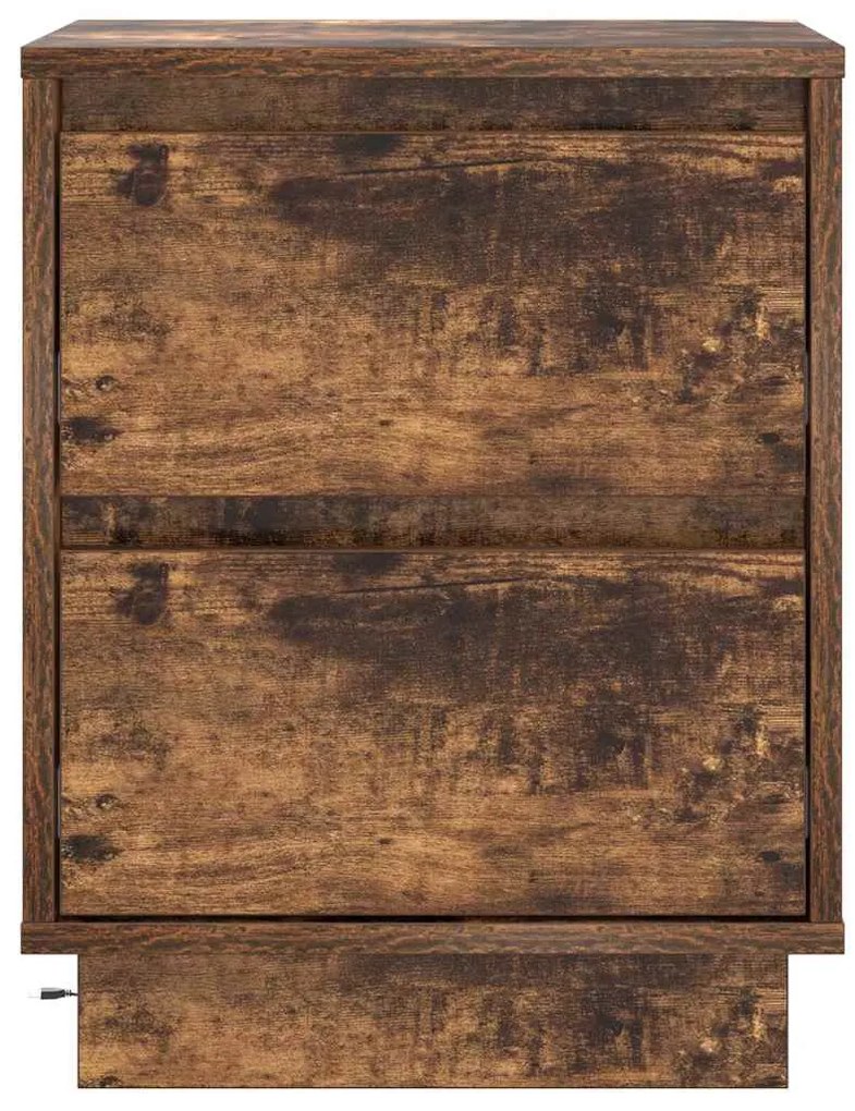 vidaXL Κομοδίνο με Καπνιστό Δρύς 39 x 34.5 x 50 εκ. Επεξεργασμένο ξύλο