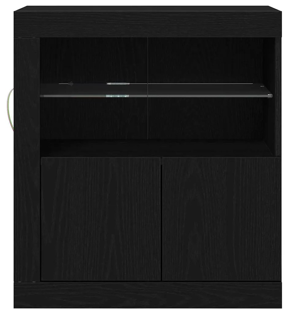 vidaXL Πλαϊνό γραφείο Μαύρο 60.5 x 37 x 67 εκ Επεξεργασμένο ξύλο