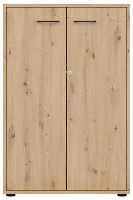 Ντουλάπι Boston CU107, Artisan δρυς, 122x80x37cm, Ράφια, Πλαστικοποιημένη μοριοσανίδα