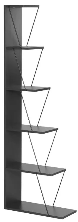 ΒΙΒΛΙΟΘΗΚΗ MINI TARS PAKOWORLD ΑΝΘΡΑΚΙ-ΜΑΥΡΟ 50X22X150ΕΚ
