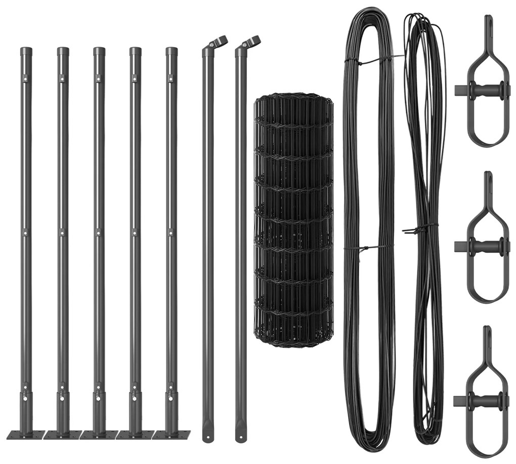 vidaXL Euro Fence με 7 μεντεσέδες 0.6x10 μ από γαλβανισμένο χάλυβα