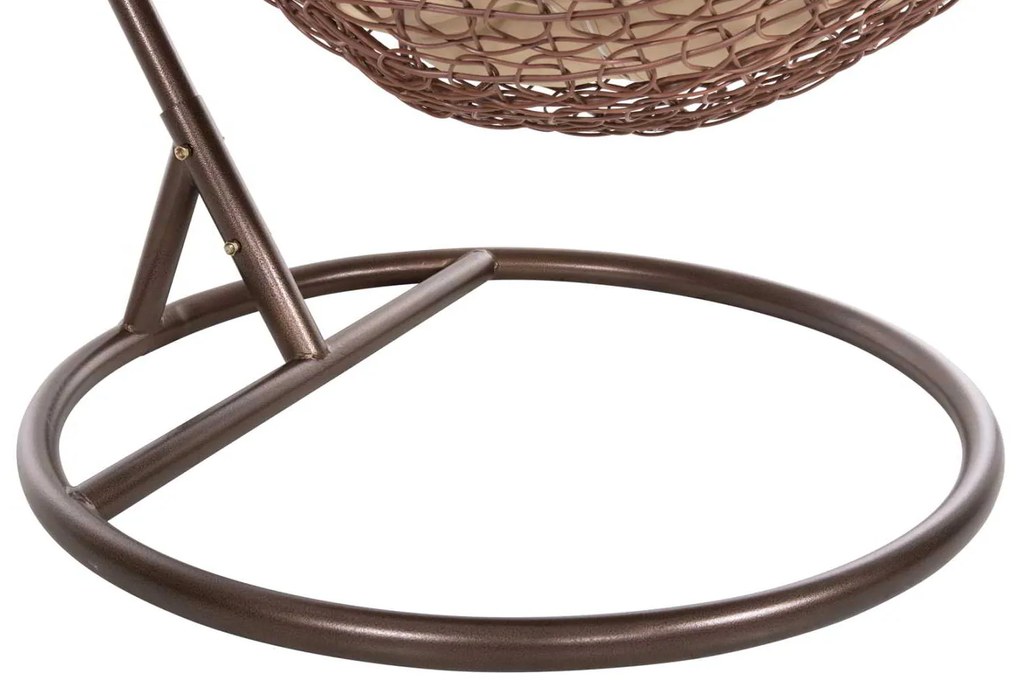 ΚΡΕΜΑΣΤΗ ΠΟΛΥΘΡΟΝΑ ΦΩΛΙΑ MILLIE HM5996.05 ΜΕΤΑΛΛΟ ΚΑΦΕ-ΣΥΝΘ.RATTAN ΚΑΦΕ Φ95x195Υεκ.