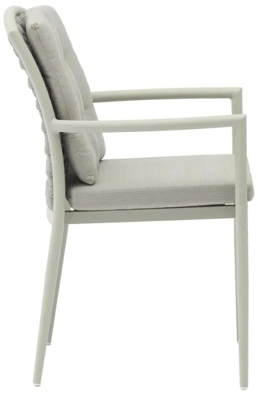 Τραπεζαρία Kliton - Moritz σετ 5τεμ αλουμίνιο σε λευκή και γκρι απόχρωση 80x80x74εκ 80x80x74 εκ.