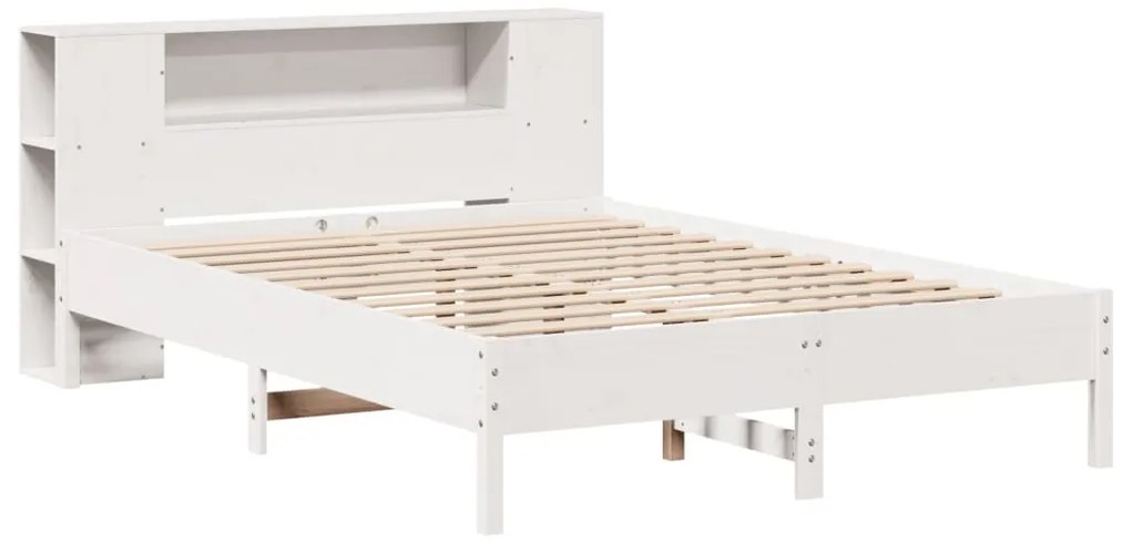 vidaXL Κρεβάτι Βιβλιοθήκη Χωρίς Στρώμα 150x200 εκ Μασίφ Ξύλο Πεύκου