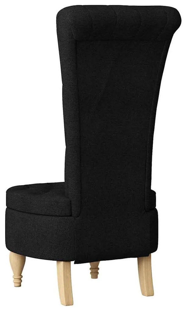 vidaXL Καναπέ με κουβέρτα Μαύρο 56,5 x 70 x 110 εκ ύφασμα