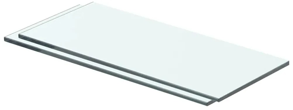 vidaXL Ράφια Πάνελ 2 τεμ. Διάφανα 40 x 12 εκ. Γυάλινα