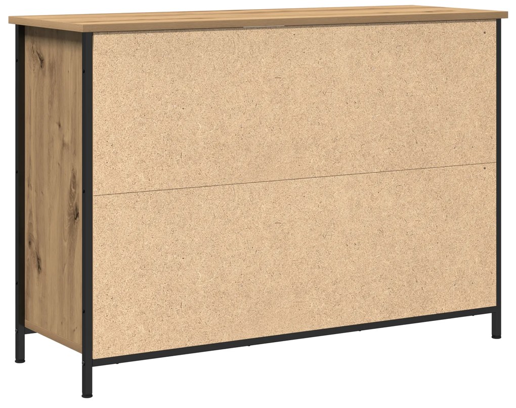 vidaXL Έπιπλο Artisan Οξιά 100x35x70 εκ Επεξεργασμένου Ξύλου και Χάλυβα