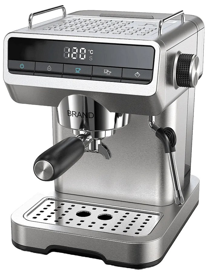 Finlux FEM-1866 Χειροκίνητη Μηχανή Espresso 1150W Πίεσης 20bar, Ασημί