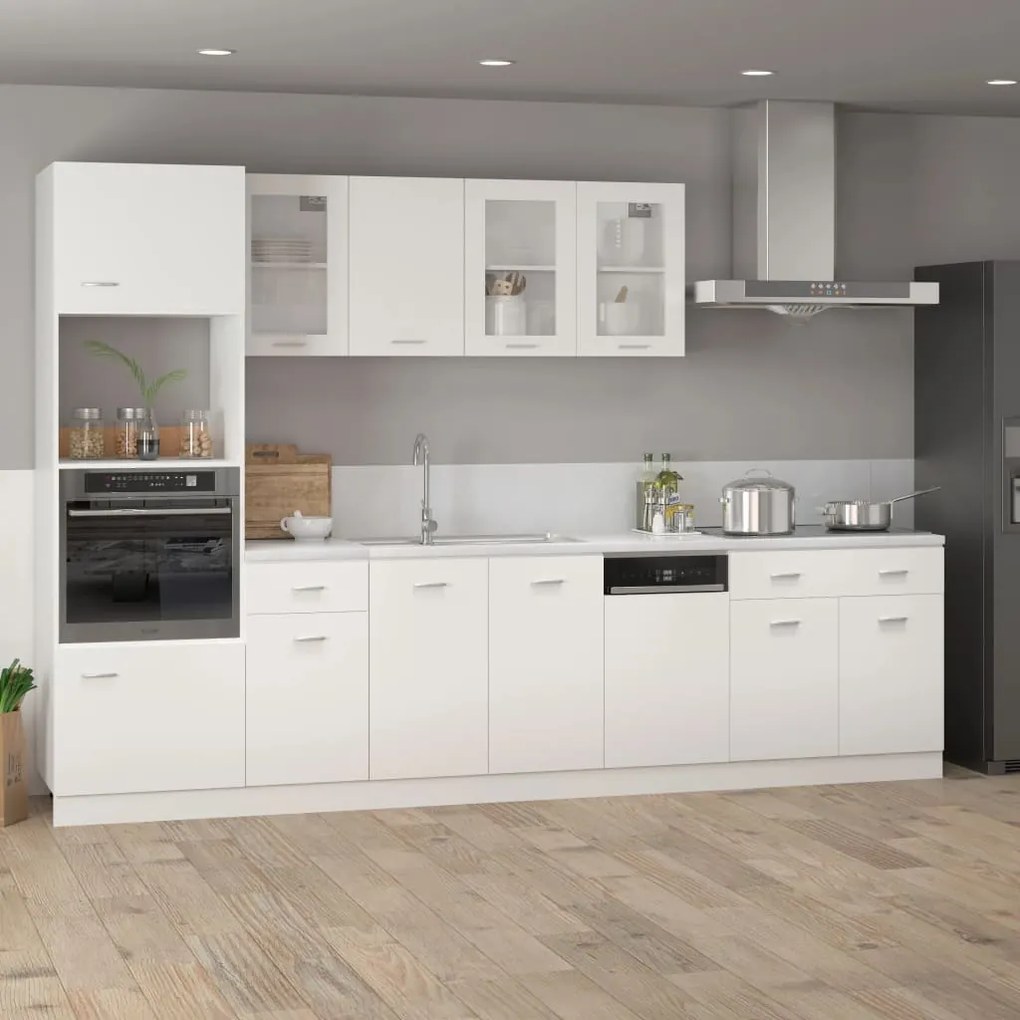 vidaXL Ντουλάπι με Συρτάρια "Lyon" Λευκό 80x46x81,5 εκ. από Τεχνητό Ξύλο