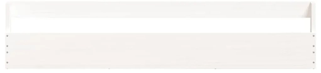 vidaXL Παπουτσοθήκη Επιτοίχια 2 τεμ. Λευκή 110x9x23 εκ. Μασίφ Πεύκο