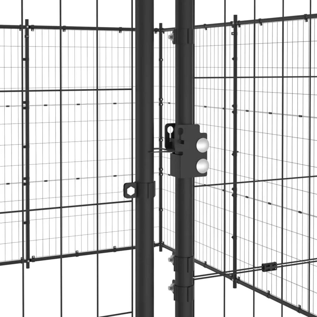 Κλουβί Σκύλου Εξωτερικού Χώρου 43,56 μ² από Ατσάλι - Μαύρο