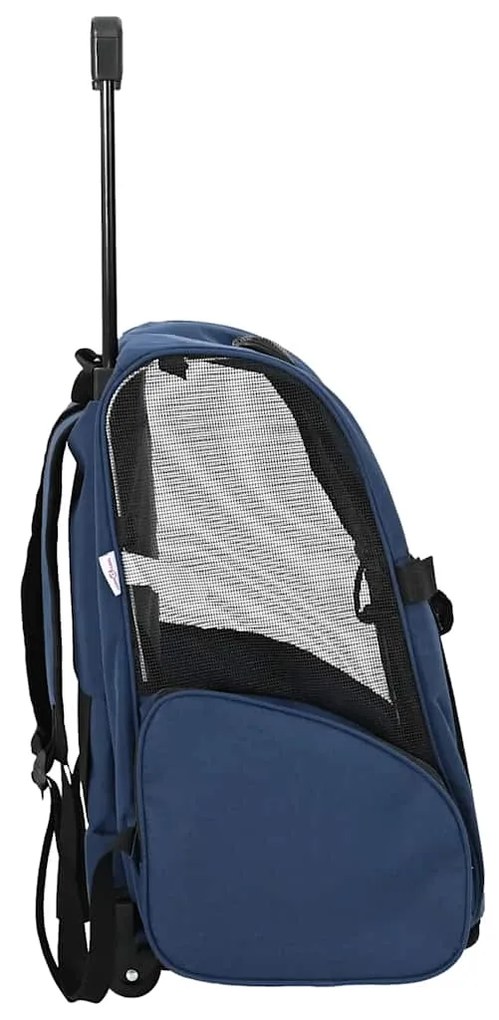 vidaXL Καρότσι Κατοικίδιων 3 σε 1 Μπλε 48x32x57 εκ. από Ύφασμα Oxford