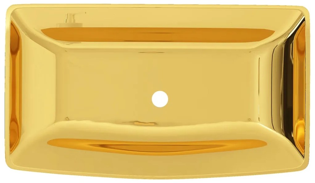 vidaXL Νιπτήρας Χρυσός 71 x 38 x 13,5 εκ. Κεραμικός