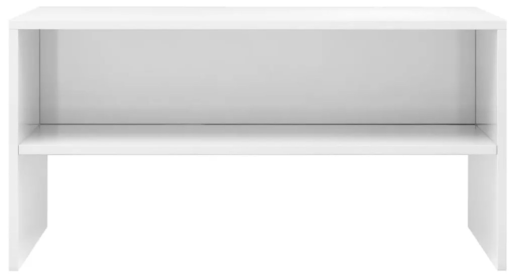 vidaXL Έπιπλο Τηλεόρασης Γυαλιστερό Λευκό 80x40x40 εκ. από Επεξ. Ξύλο
