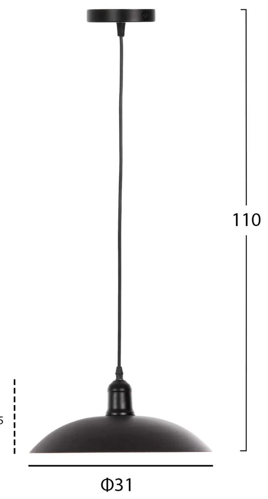 ΦΩΤΙΣΤΙΚΟ ΟΡΟΦΗΣ ΚΡΕΜΑΣΤΟ HM4135 ΜΑΥΡΟ ΜΕΤΑΛΛΙΚΟ ΚΑΠΕΛΟ Φ31x110Υεκ.