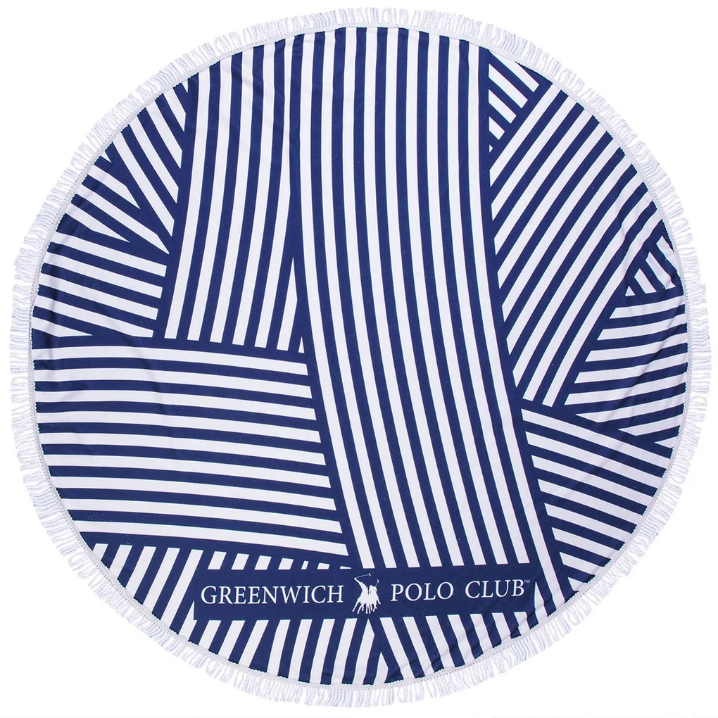 Στρογγυλή Πετσέτα Θαλάσσης Microfiber (Φ150) Greenwich Polo Club 3688 Blue