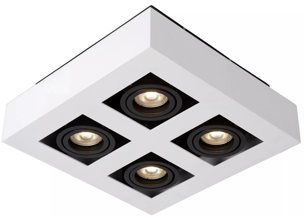 Φωτιστικό Οροφής Lucide 09119-21-31 XIRAX Λευκό (White)|Μαύρο Ματ (Black Mat) 2200 K
