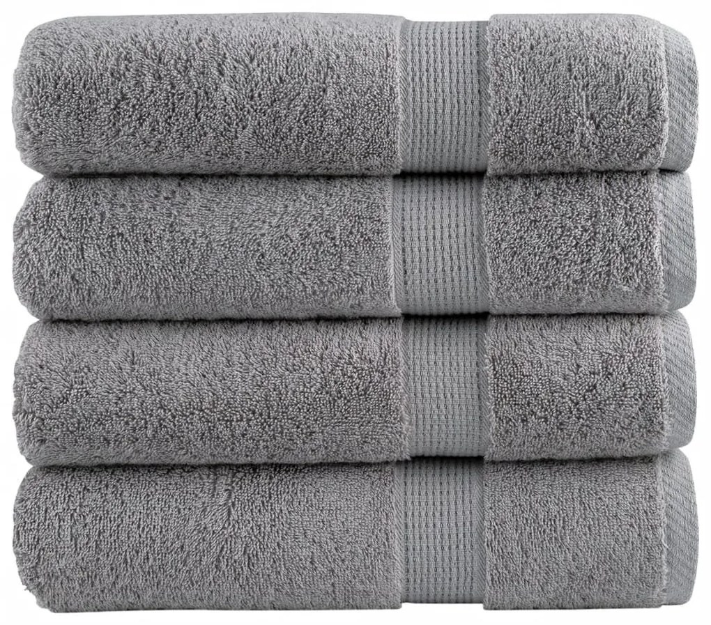 Πετσέτες Μπάνιου Premium SOLUND 4 Τεμ Γκρι 70x140 εκ 600 γρ/μ² 137309