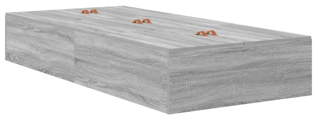 vidaXL Κρεβάτι Αποθήκευσης Γκρι Sonoma 90x200 εκ.