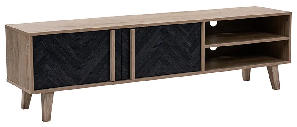 ALBERO TV STAND SONOMA DECAPE ΜΑΥΡΟ ΜΕ PATTERN 160x35xH45cm - 05-0435 - 05-0435