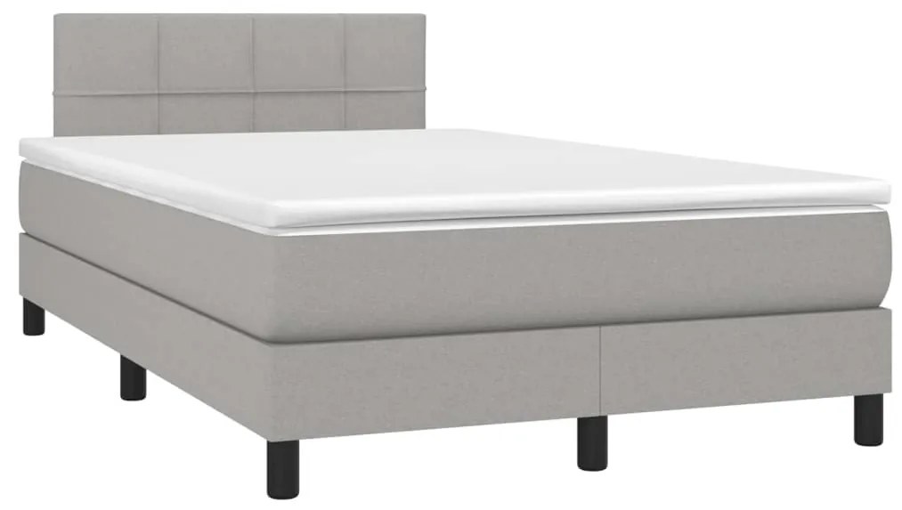 ΚΡΕΒΑΤΙ BOXSPRING ΜΕ ΣΤΡΩΜΑ ΑΝΟΙΧΤΟ ΓΚΡΙ 120X190 ΕΚ. ΥΦΑΣΜΑΤΙΝΟ 3269723