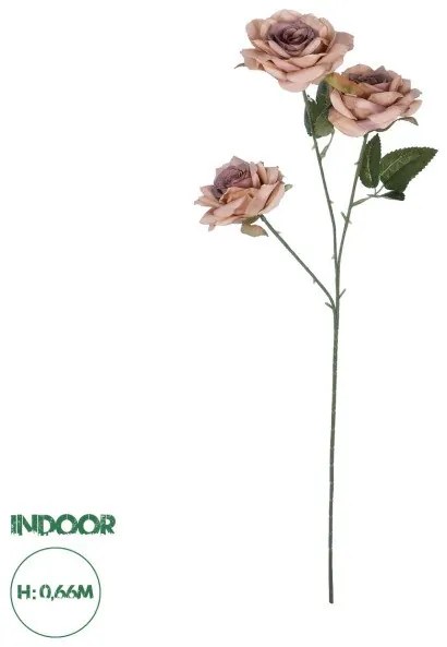 Artificial Garden OLD PINK CLIMBING ROSE BRANCH 21190 Τεχνητό Διακοσμητικό Κλαδί Τριαντάφυλλο Ξεθωριασμένο Ροζ Y66cm Globostar-2 21190